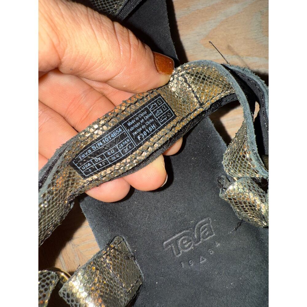 Teva Shiny Gold Strap Sandals - Picture 11 of 11